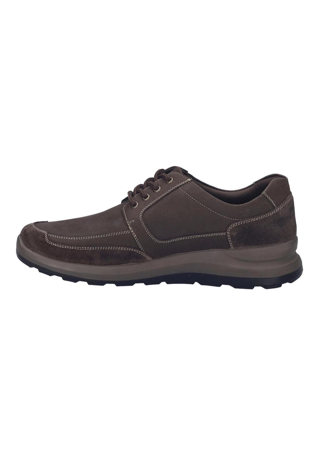 Lace Up Nubuck Waterproof Shoes - Brown