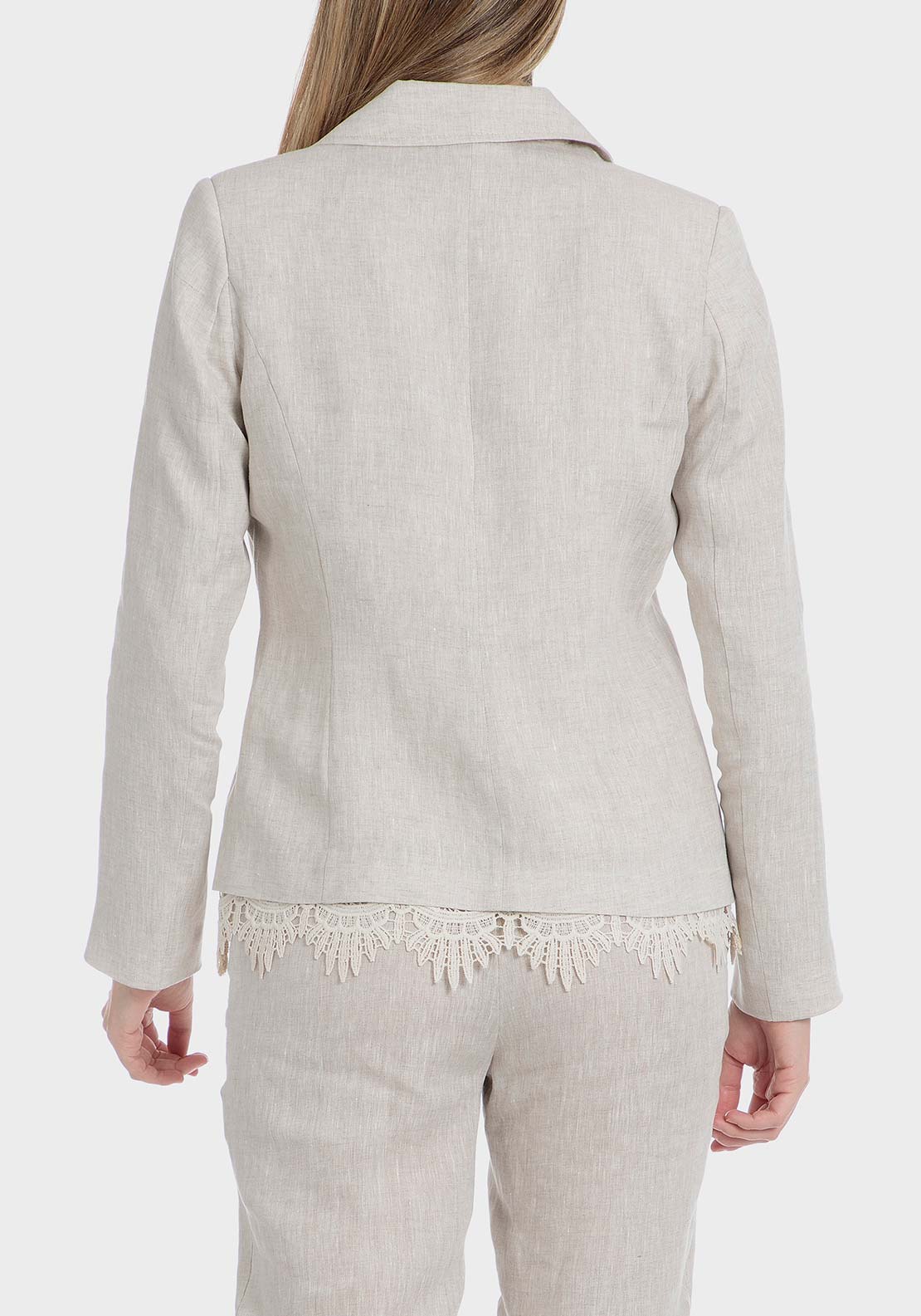 Punt Roma Linen blazer - Beige 2 Shaws Department Stores