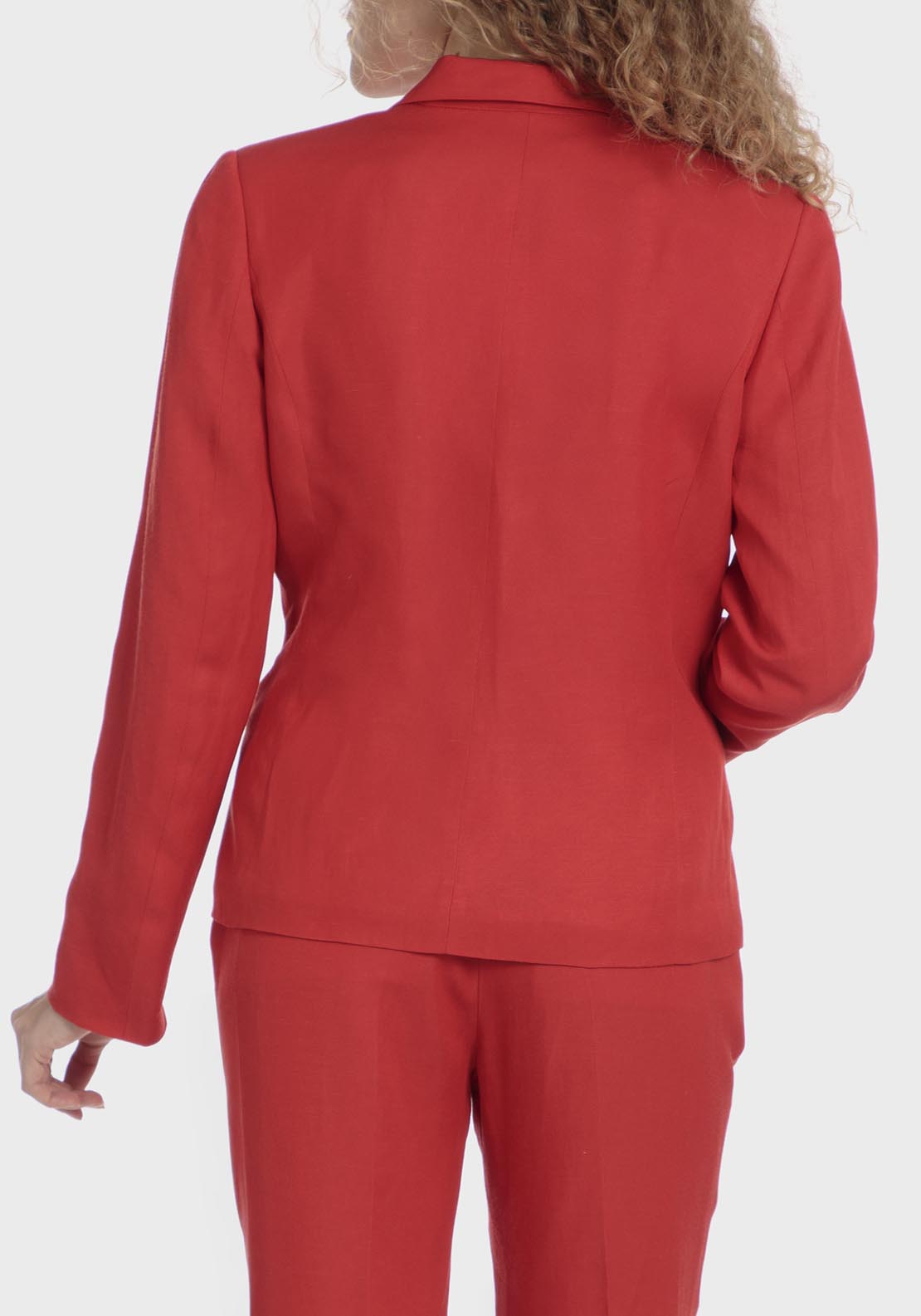 Punt Roma Linen Blend Blazer - Red 2 Shaws Department Stores