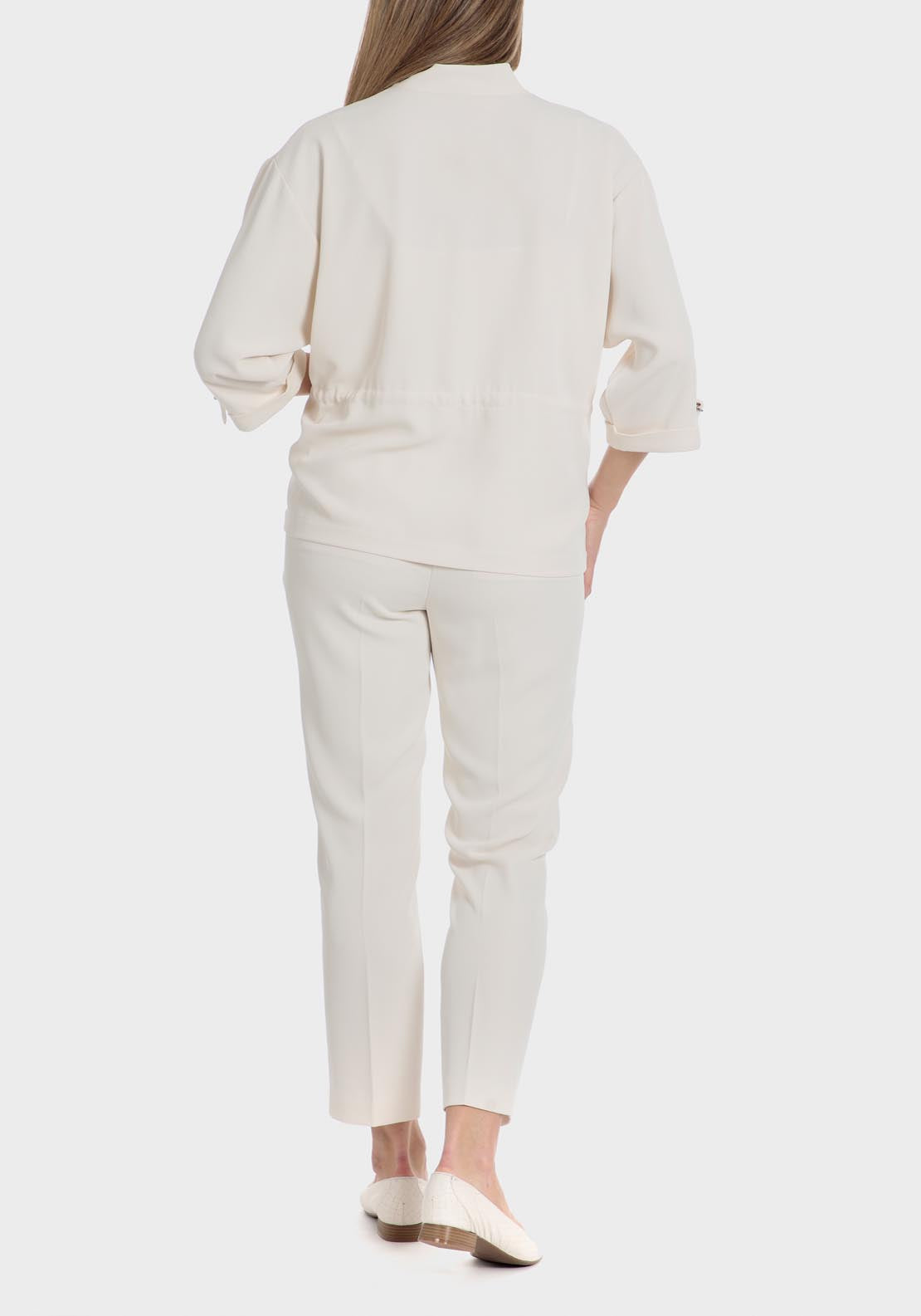 Punt Roma Zipper Jacket - Beige 4 Shaws Department Stores