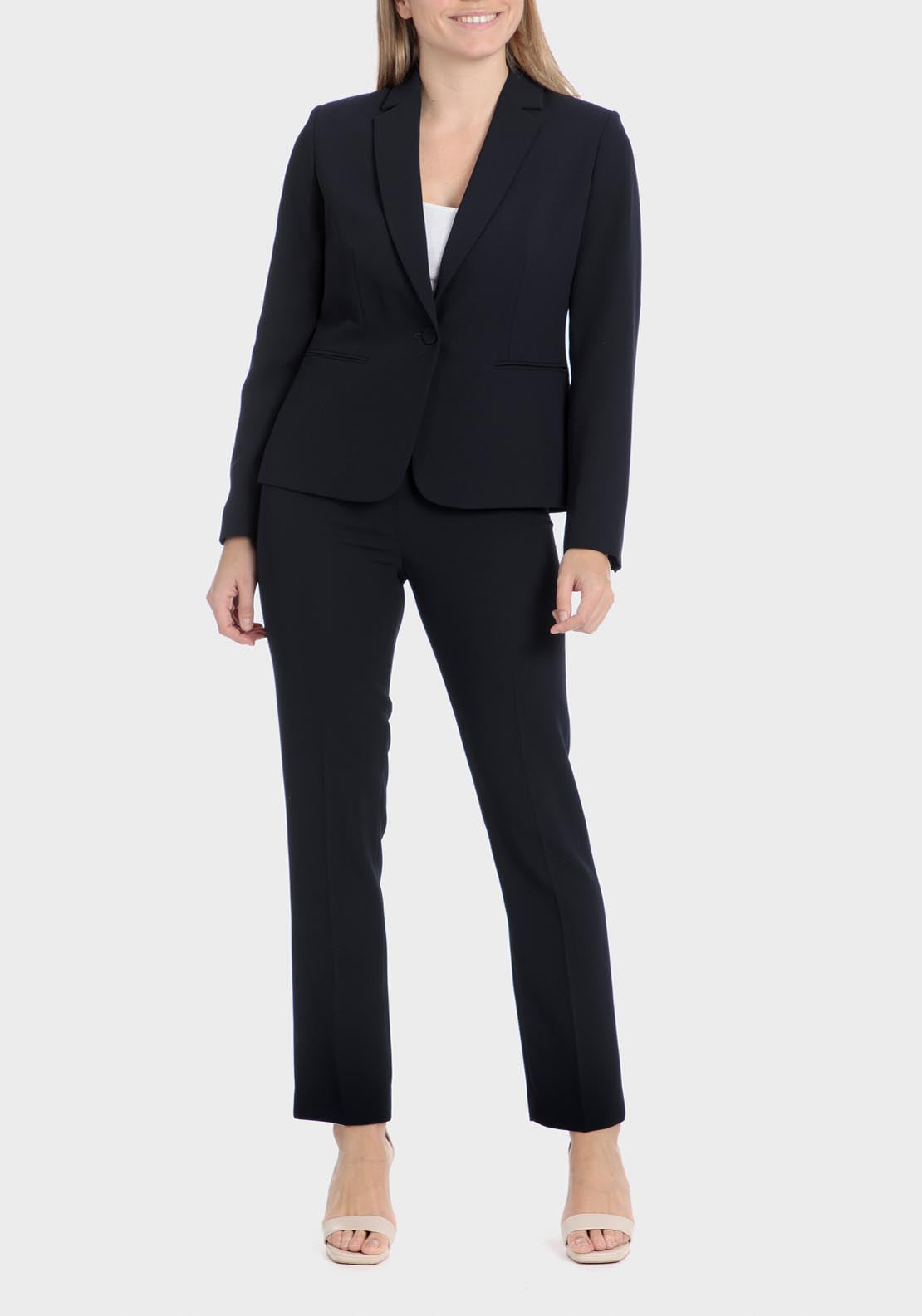 Punt Roma Crepe blazer - Blue / Navy 7 Shaws Department Stores