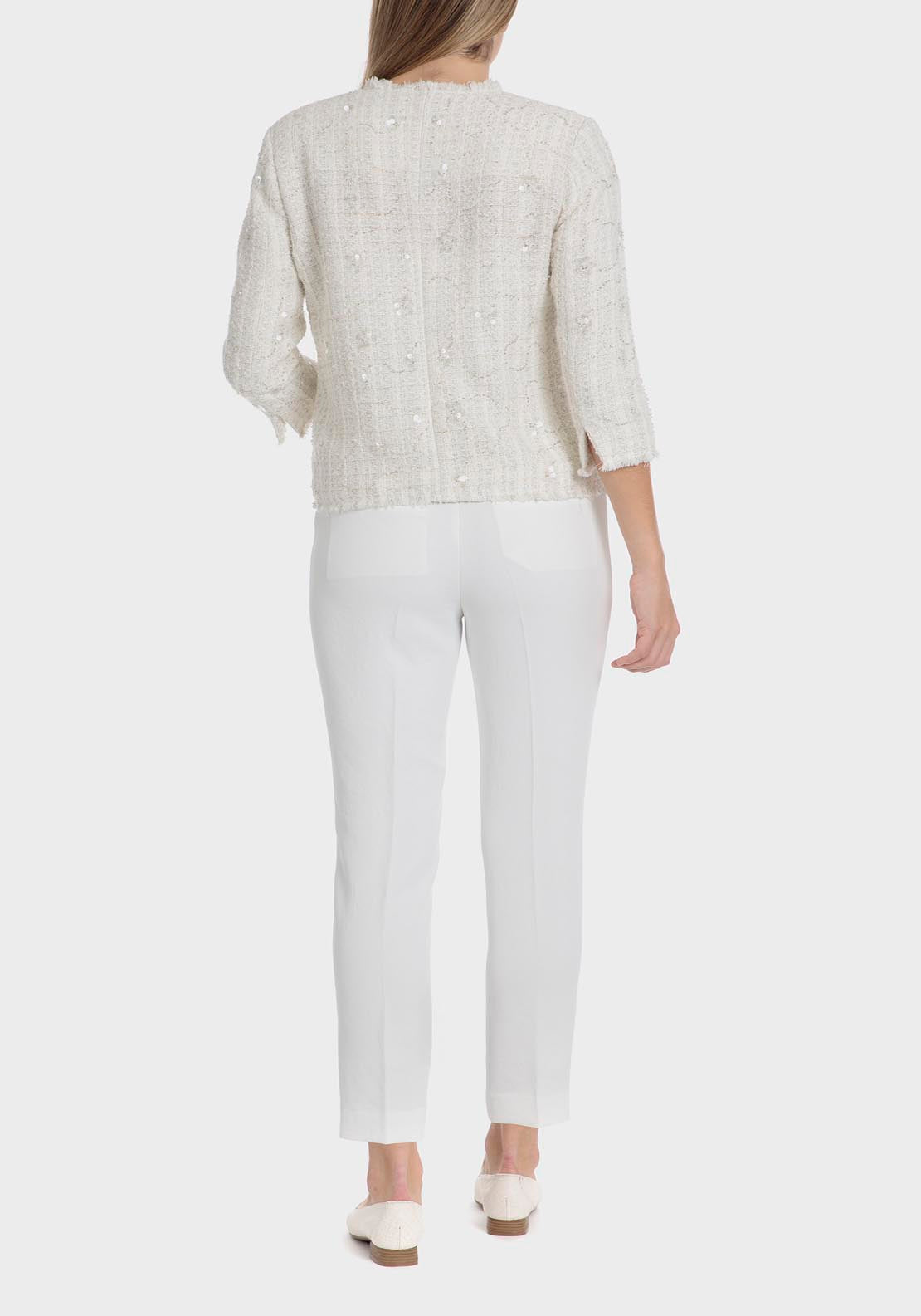 Punt Roma Jacket With Beads - Beige 4 Shaws Department Stores