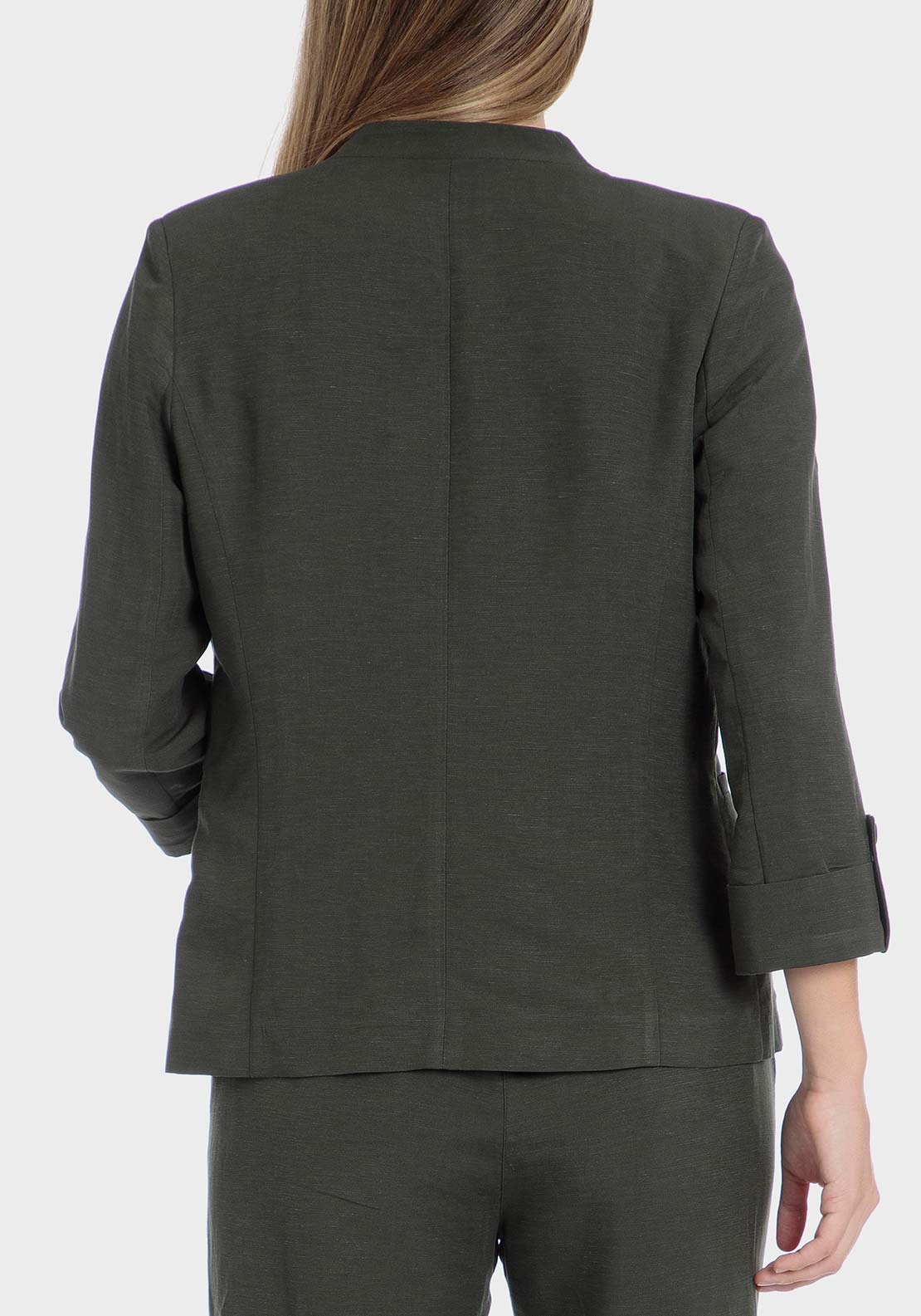 Punt Roma Linen blazer - Green 2 Shaws Department Stores