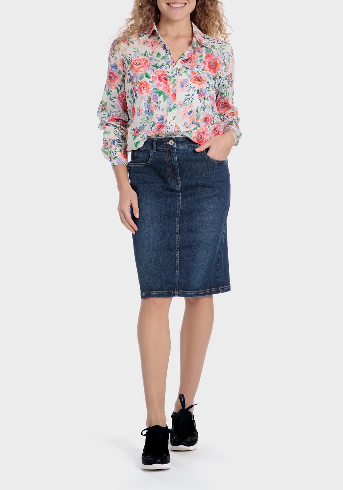 Punt Roma Floral shirt - Orange 5 Shaws Department Stores
