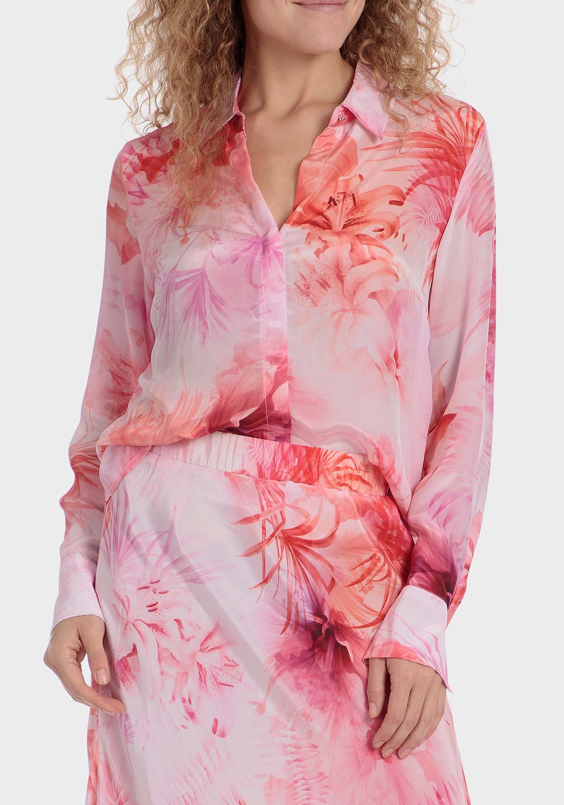 Punt Roma Printed shirt - Pink 1 Shaws Department Stores