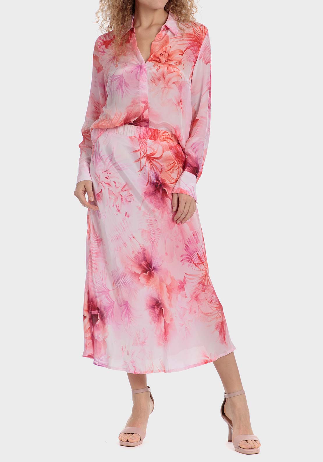Punt Roma Printed shirt - Pink 3 Shaws Department Stores
