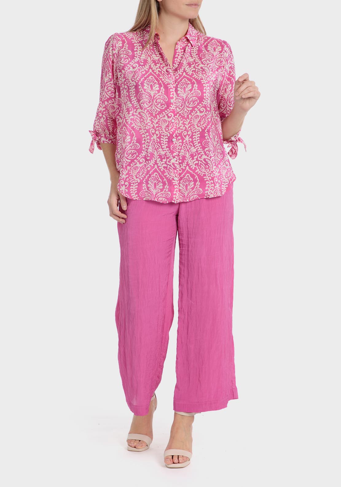 Punt Roma Printed Shirt - Fuchsia 3 Shaws Department Stores