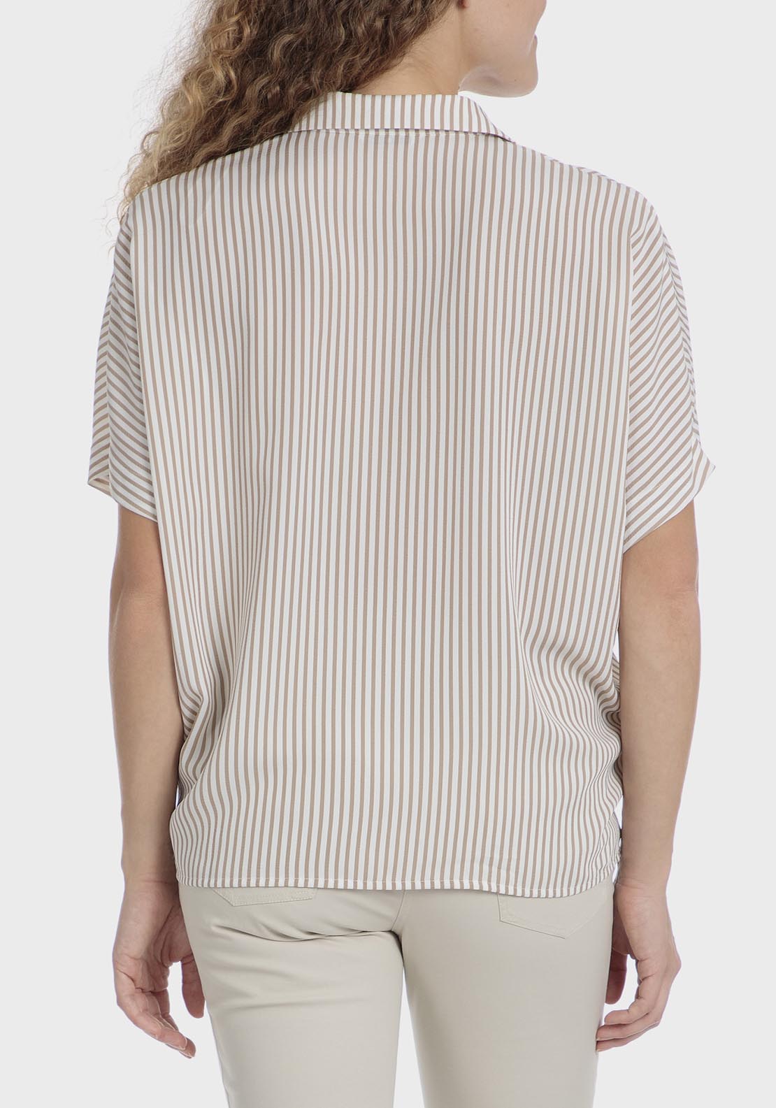 Punt Roma Striped shirt - Sand 8 Shaws Department Stores