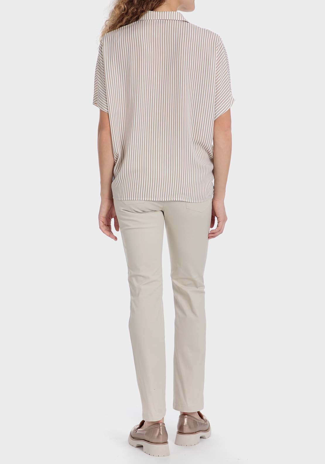 Punt Roma Striped shirt - Sand 4 Shaws Department Stores
