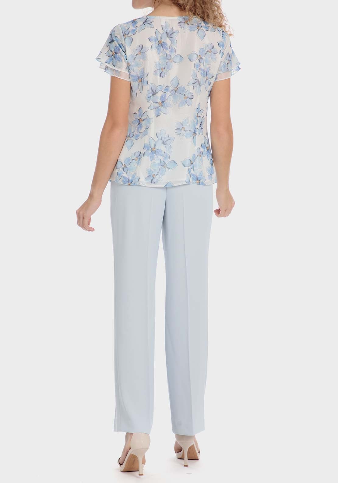 Punt Roma Floral print blouse - Blue 4 Shaws Department Stores