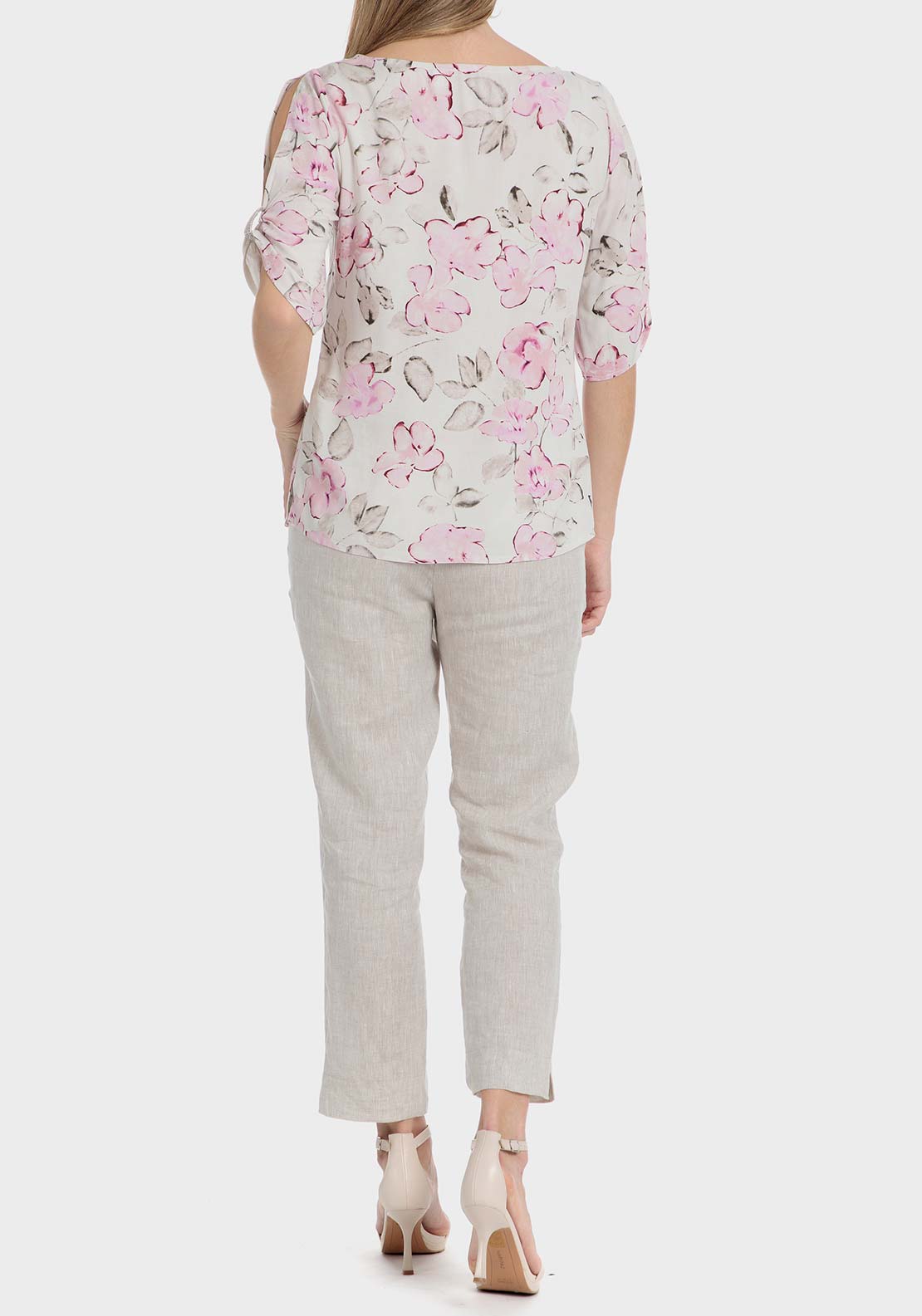 Punt Roma Floral print blouse - Beige 4 Shaws Department Stores