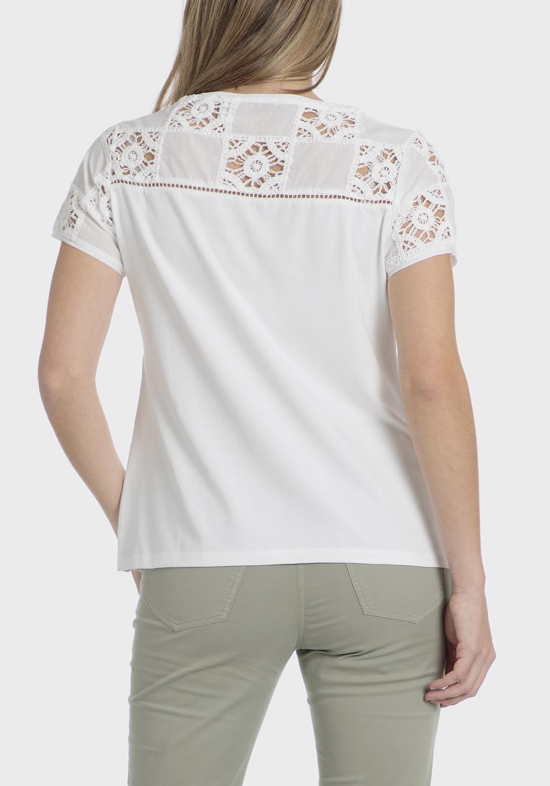 Punt Roma White loose fitting blouse - White 8 Shaws Department Stores