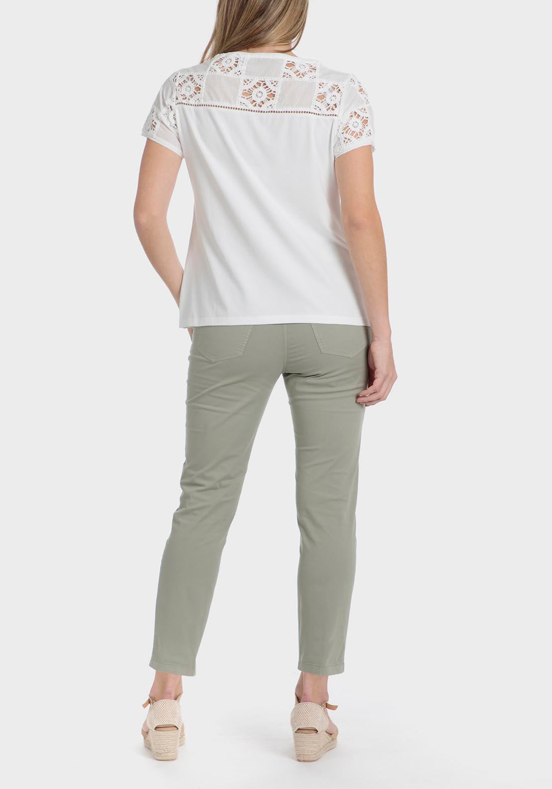 Punt Roma White loose fitting blouse - White 6 Shaws Department Stores