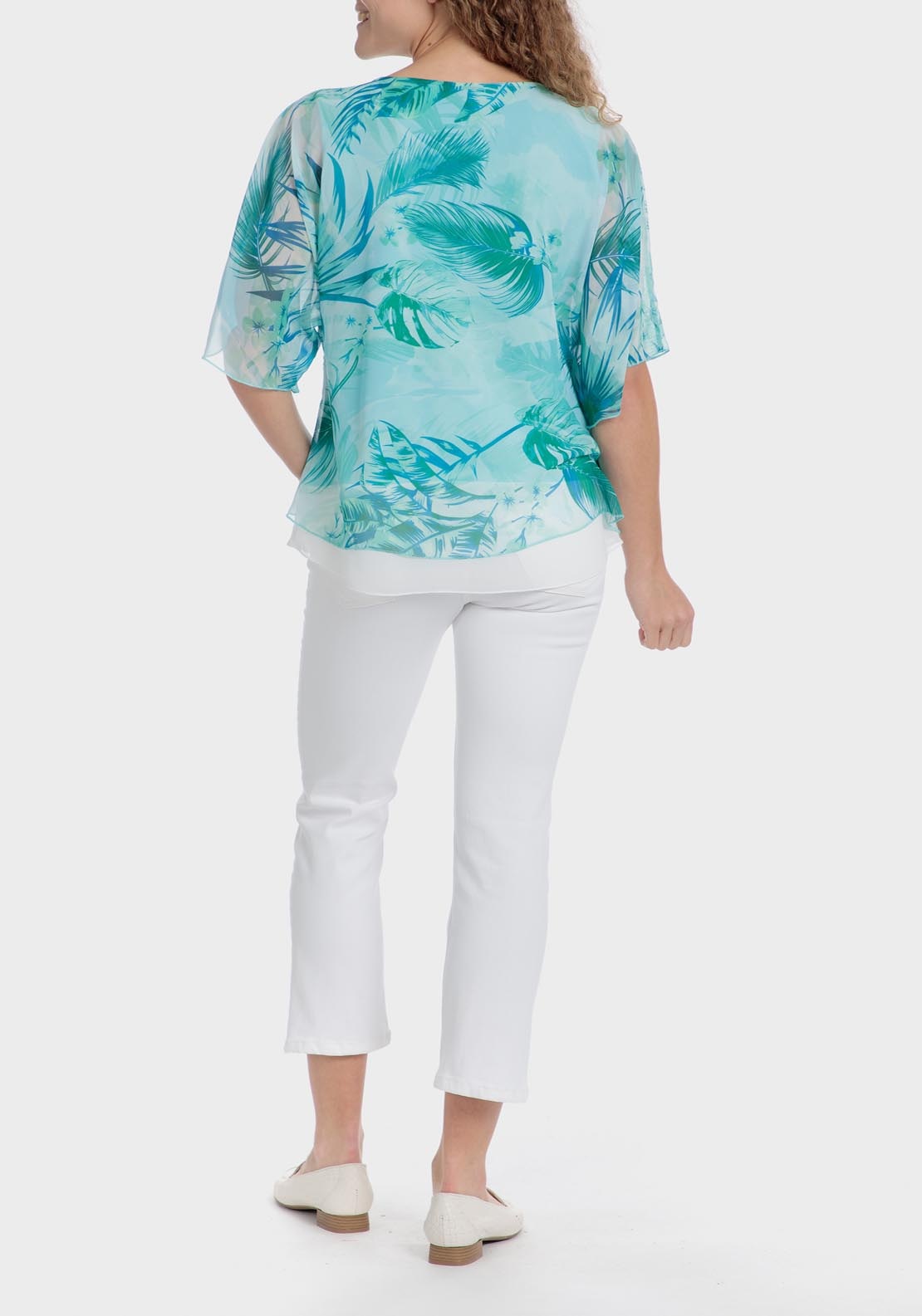 Punt Roma Tropical Blouse - Green 4 Shaws Department Stores