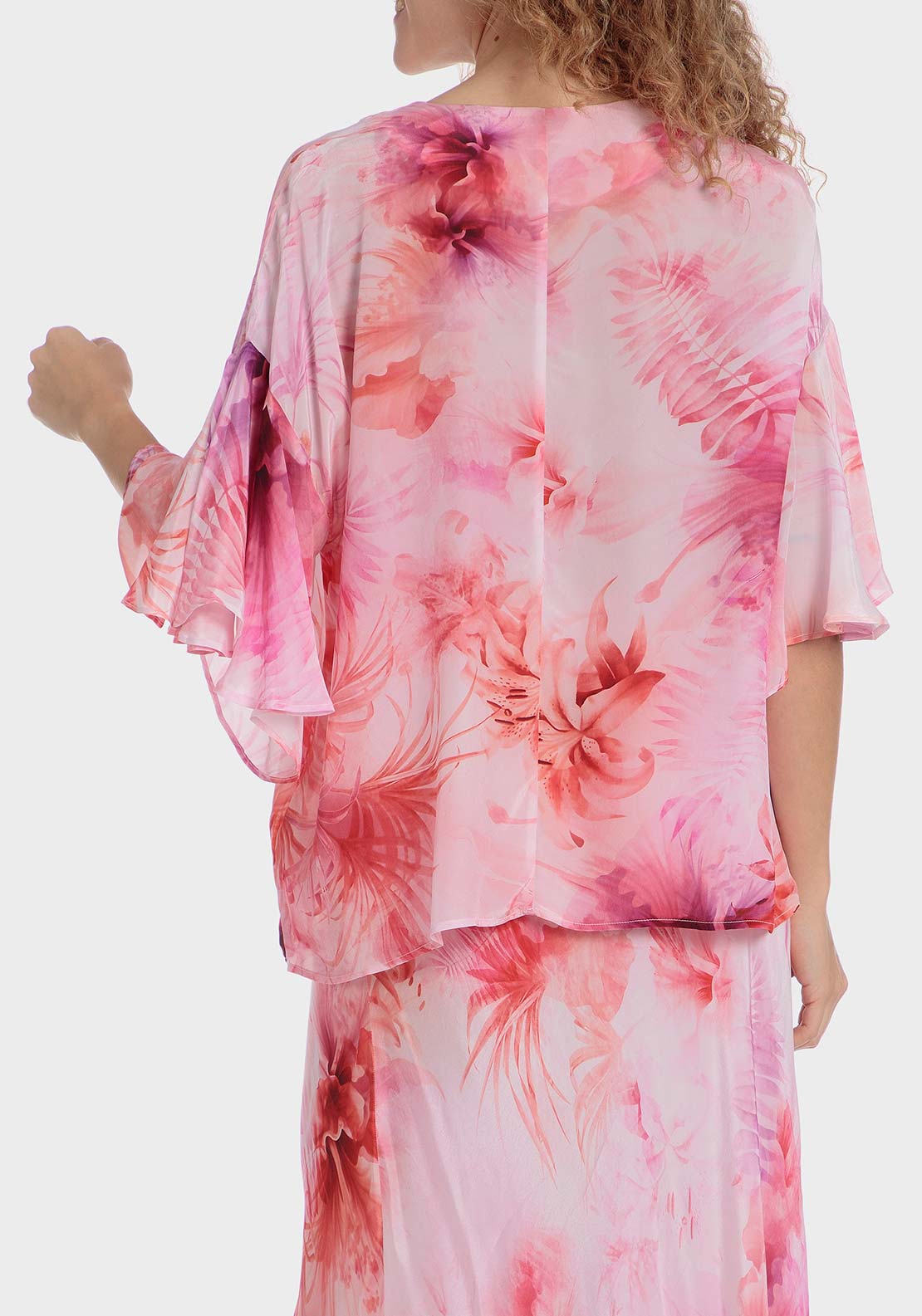 Punt Roma Pink floral blouse - Pink 3 Shaws Department Stores