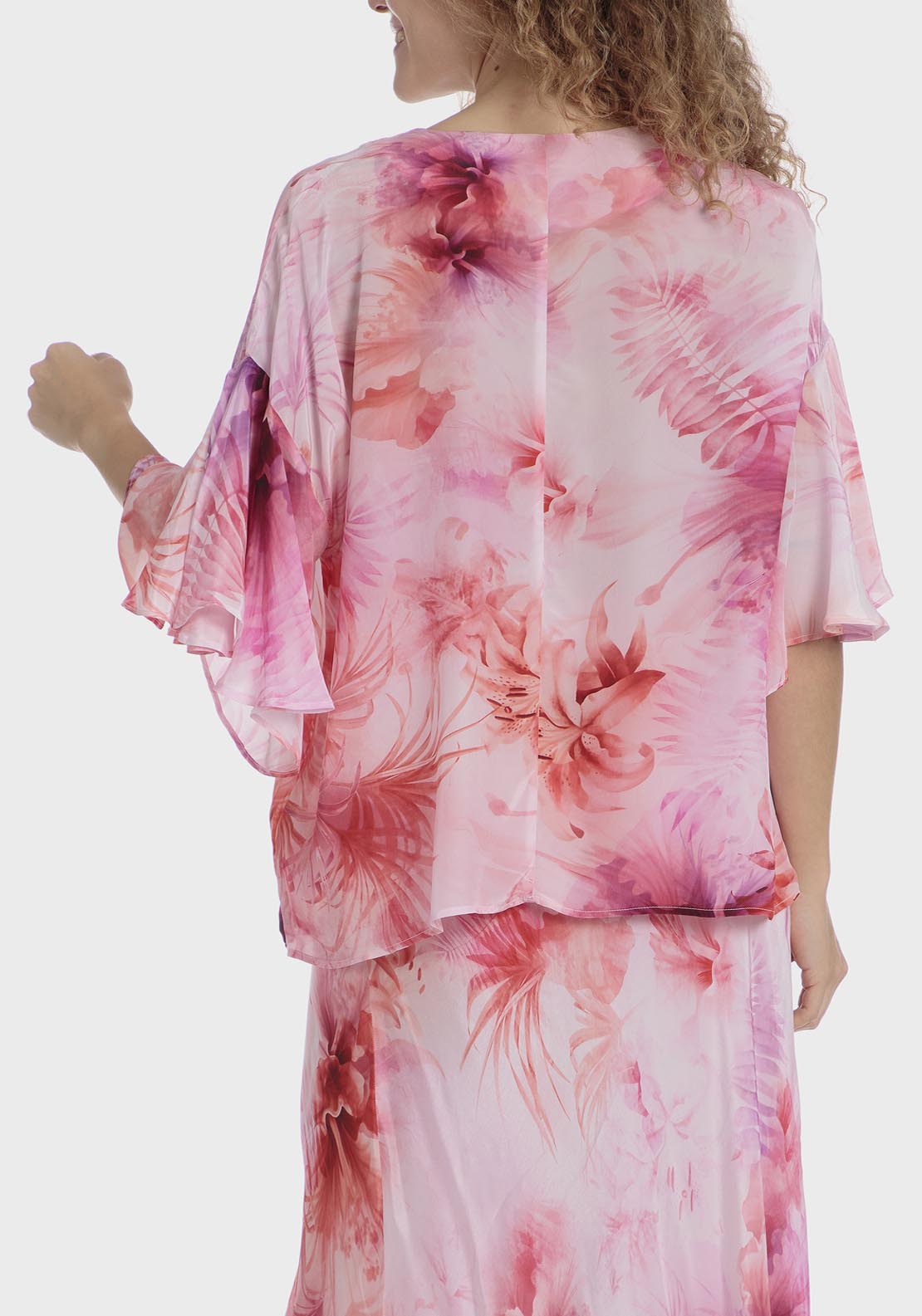 Punt Roma Pink floral blouse - Pink 10 Shaws Department Stores