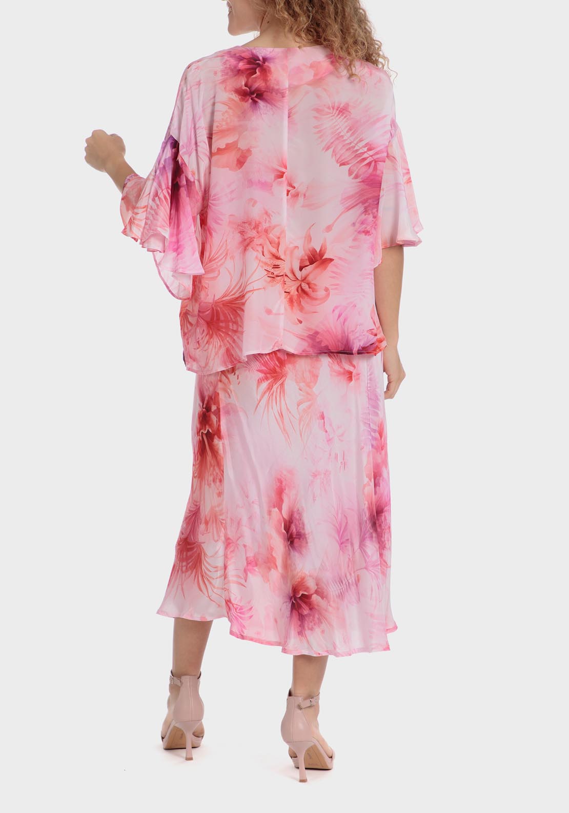 Punt Roma Pink floral blouse - Pink 8 Shaws Department Stores