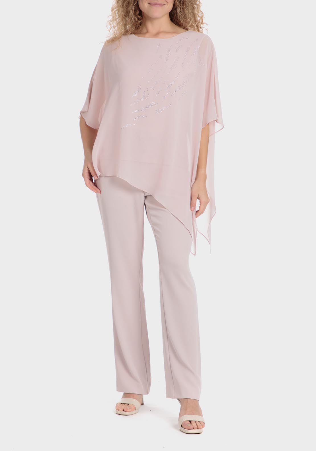 Punt Roma Blouse With Gemstones - Pink Powder 4 Shaws Department Stores