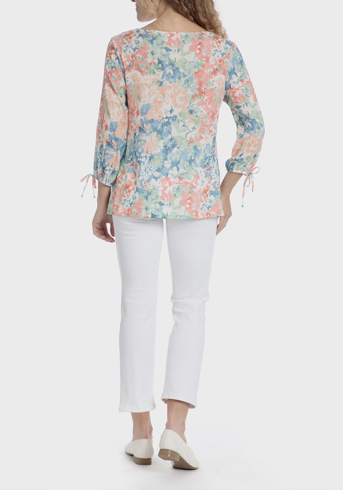 Punt Roma Printed Blouse - Orange 4 Shaws Department Stores