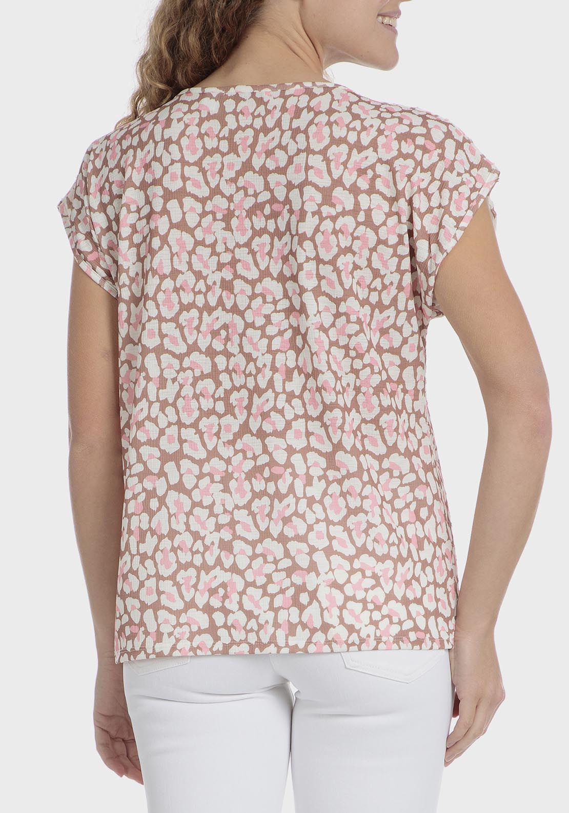 Punt Roma Printed T-Shirt - White 2 Shaws Department Stores