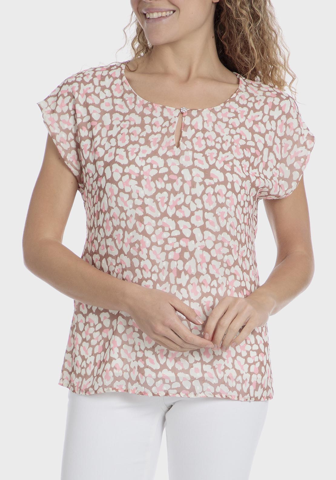 Punt Roma Printed T-Shirt - White 1 Shaws Department Stores