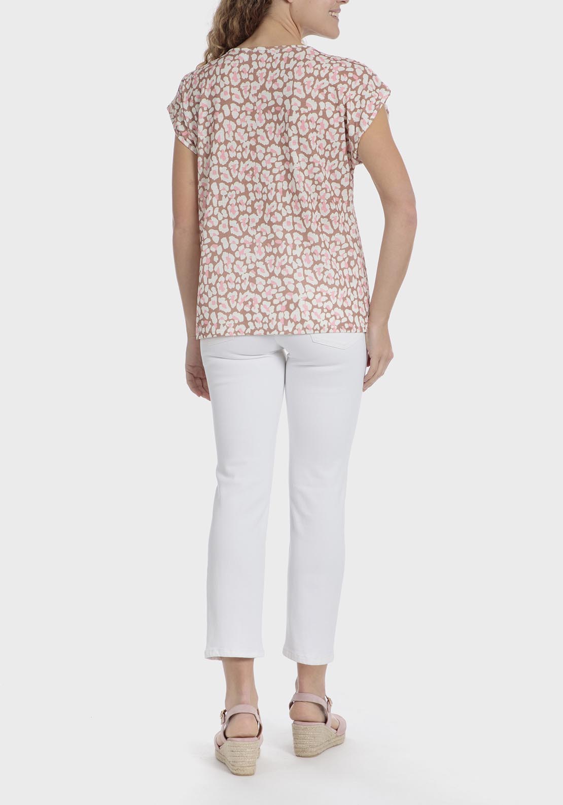 Punt Roma Printed T-Shirt - White 4 Shaws Department Stores