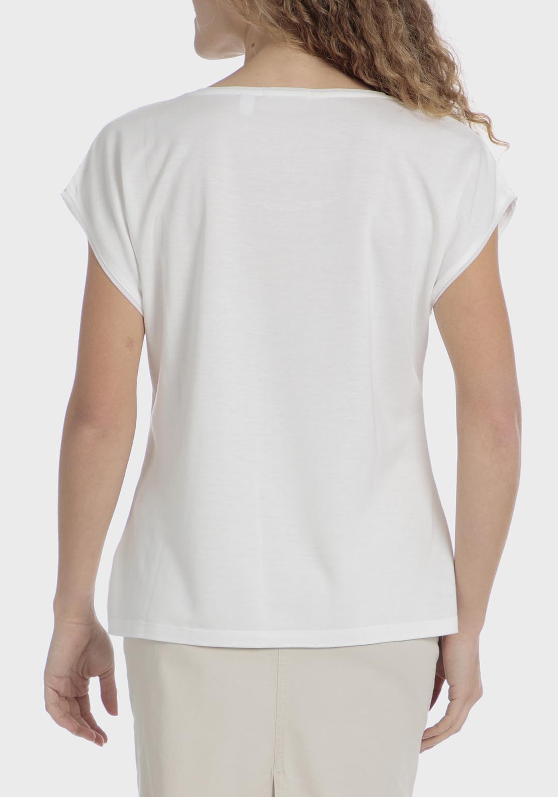 Punt Roma Flocked T-Shirt - White 2 Shaws Department Stores