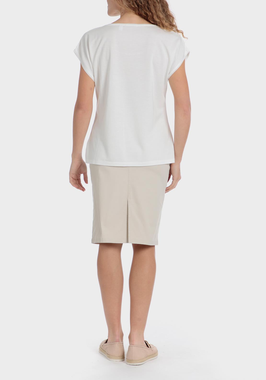 Punt Roma Flocked T-Shirt - White 4 Shaws Department Stores