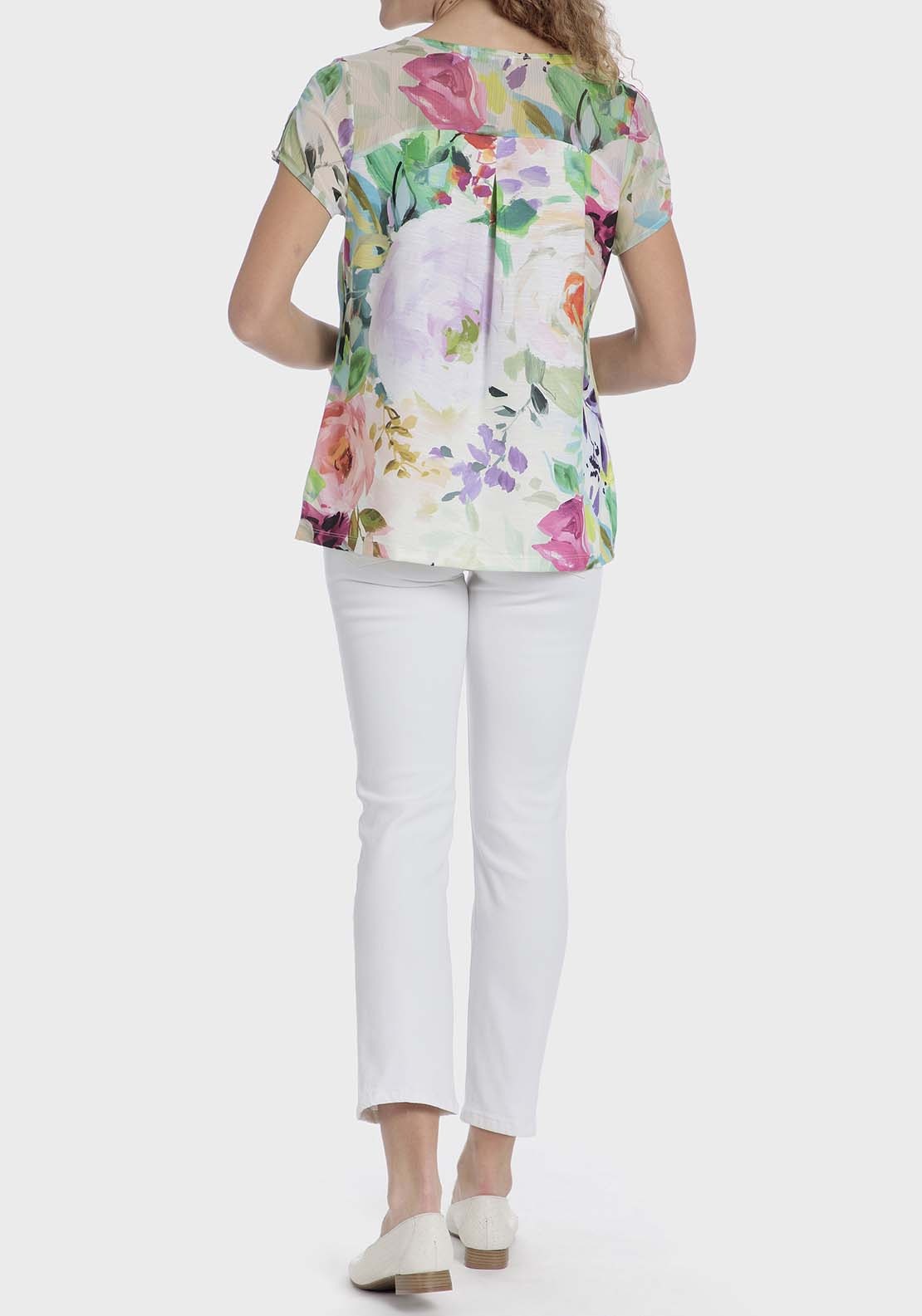 Punt Roma Floral t-shirt - Fuchsia 4 Shaws Department Stores