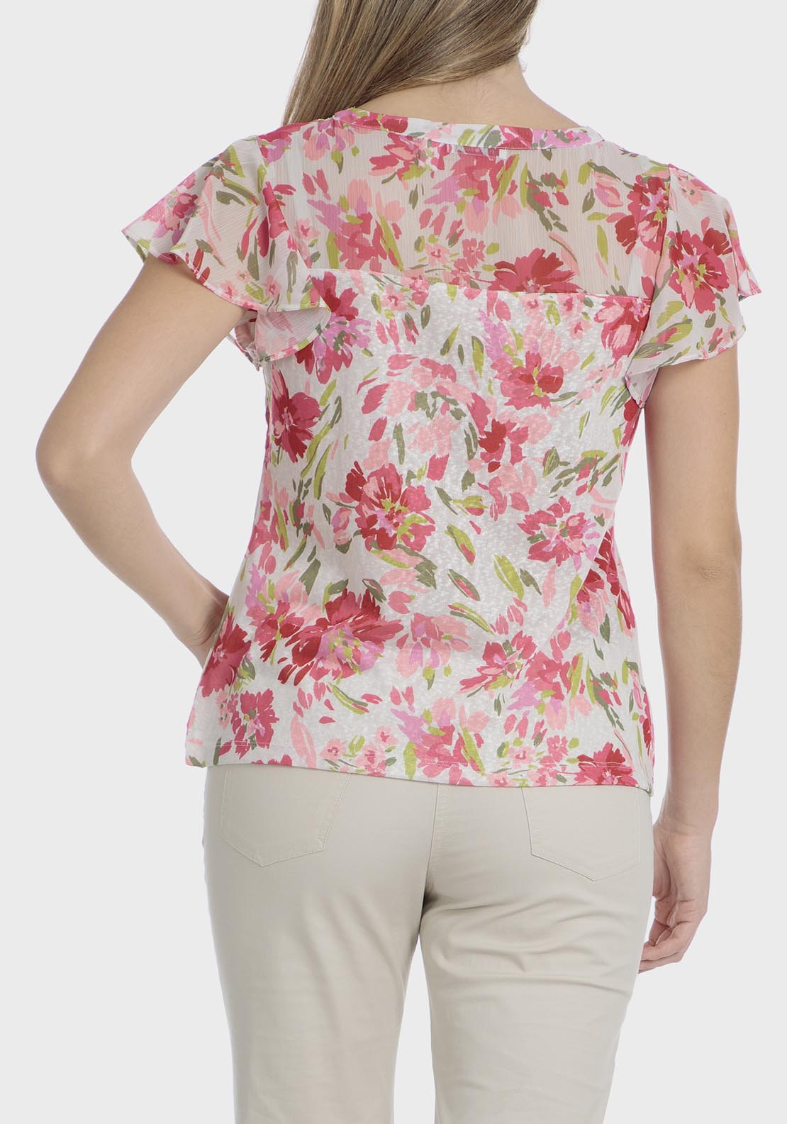 Punt Roma Printed T-Shirt - Fuchsia 2 Shaws Department Stores