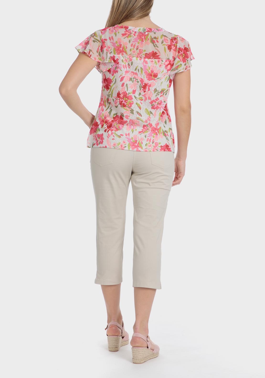 Punt Roma Printed T-Shirt - Fuchsia 4 Shaws Department Stores
