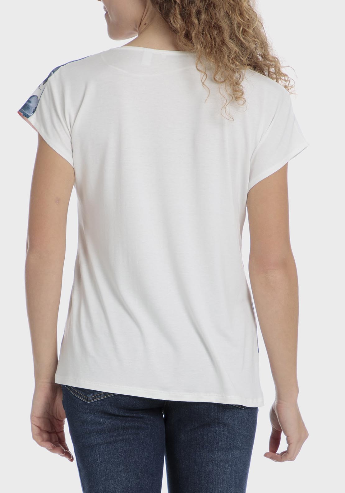 Punt Roma Floral Print T-Shirt - Blue 2 Shaws Department Stores