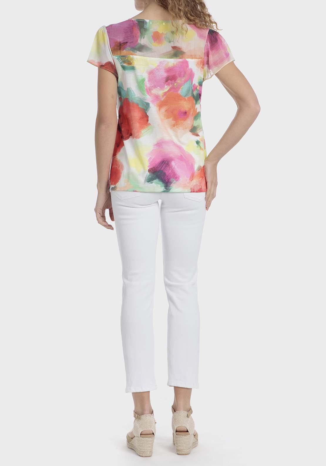 Punt Roma Blouse with zipper - Orange 4 Shaws Department Stores
