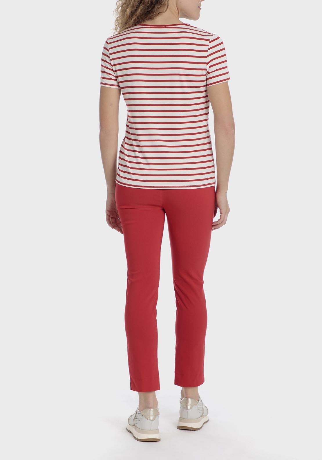 Punt Roma Striped T-Shirt - Red 4 Shaws Department Stores