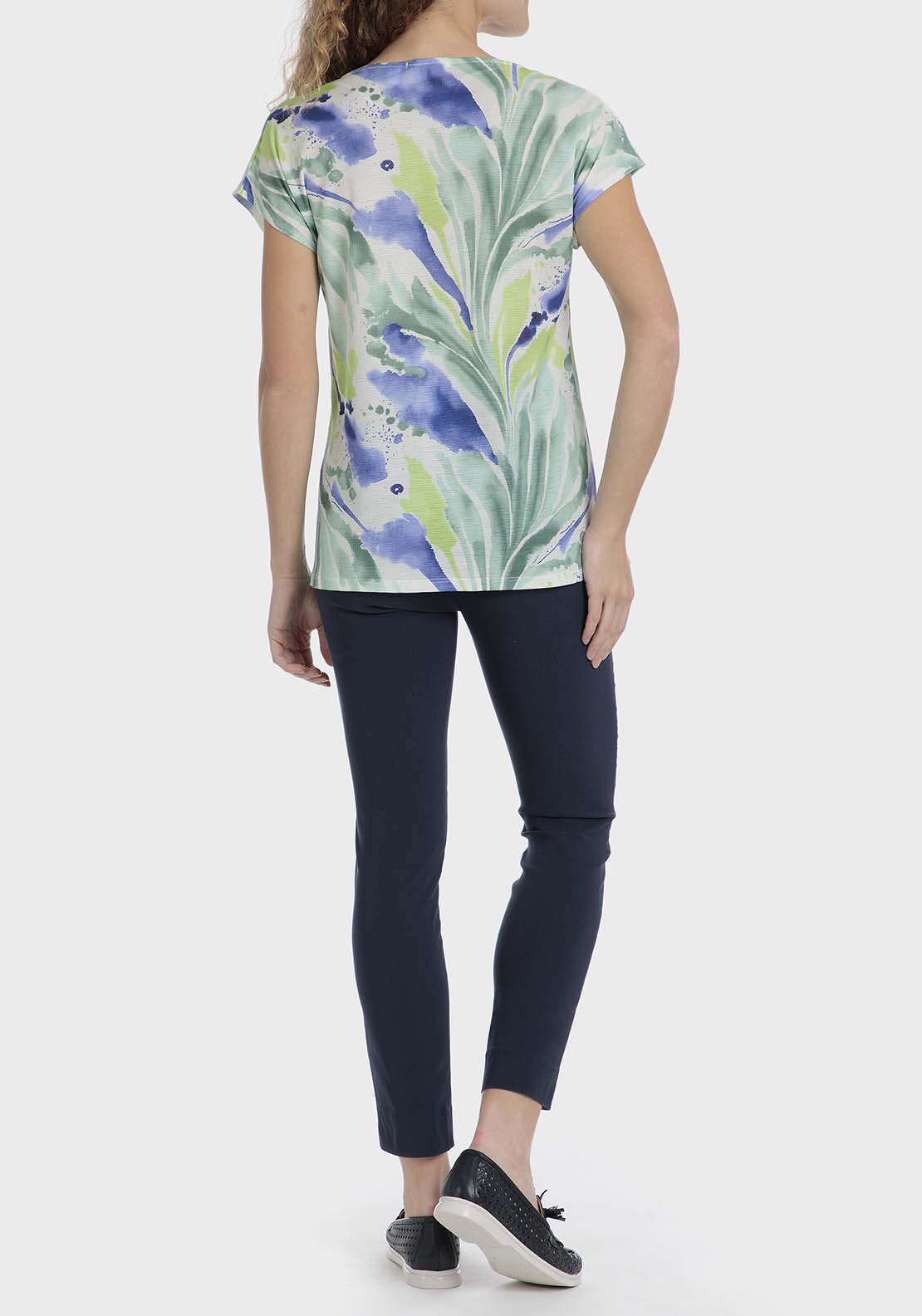 Punt Roma Printed t-shirt - Green 4 Shaws Department Stores
