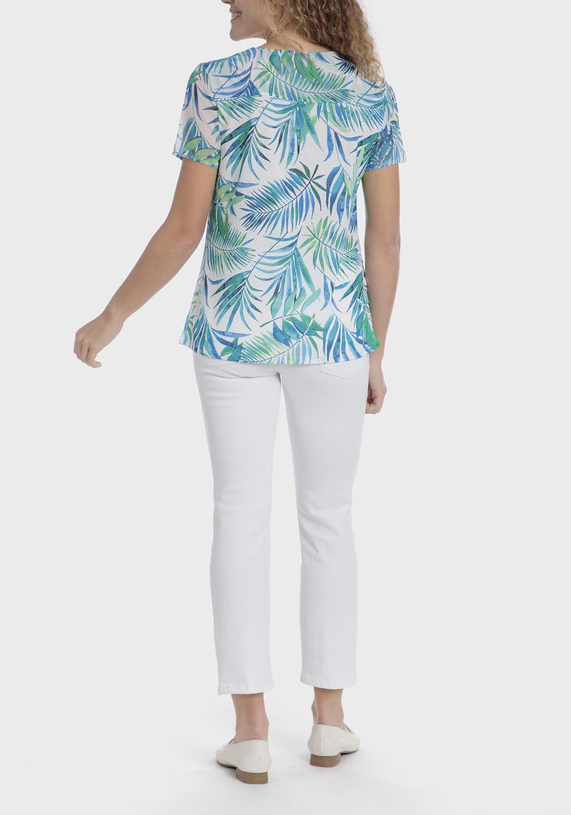 Punt Roma Tropical Print T-Shirt - Green 4 Shaws Department Stores
