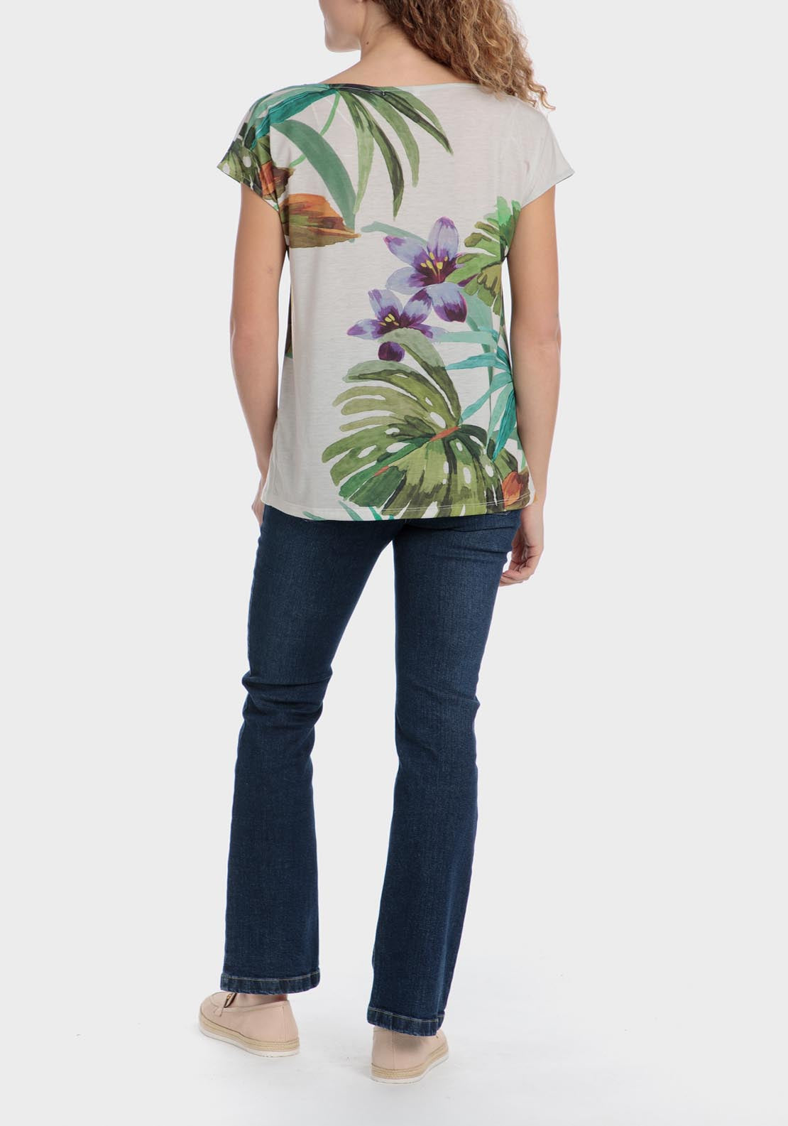 Punt Roma Tropical Print T-Shirt - Green 4 Shaws Department Stores
