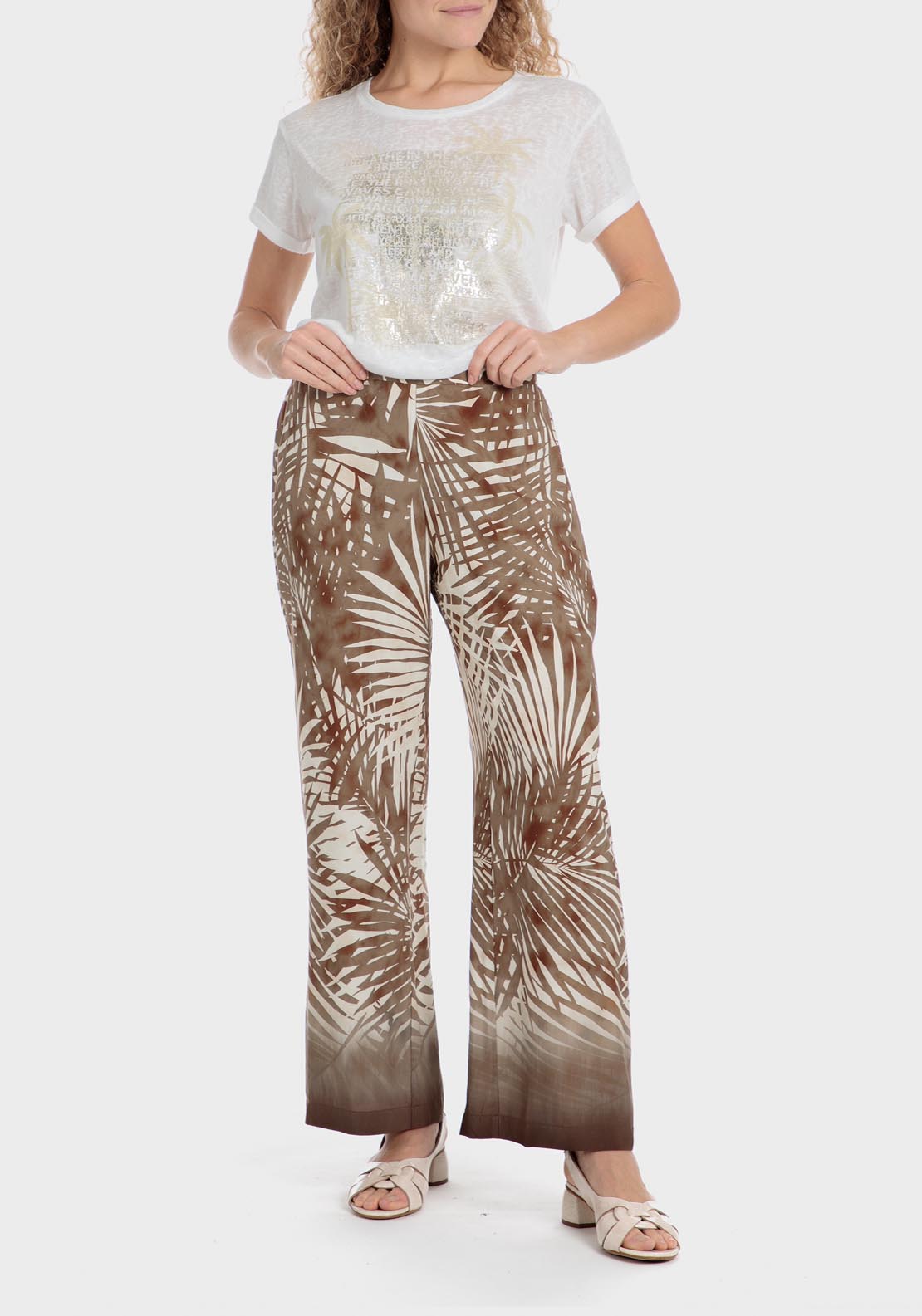 Punt Roma Printed T-Shirt - White 1 Shaws Department Stores