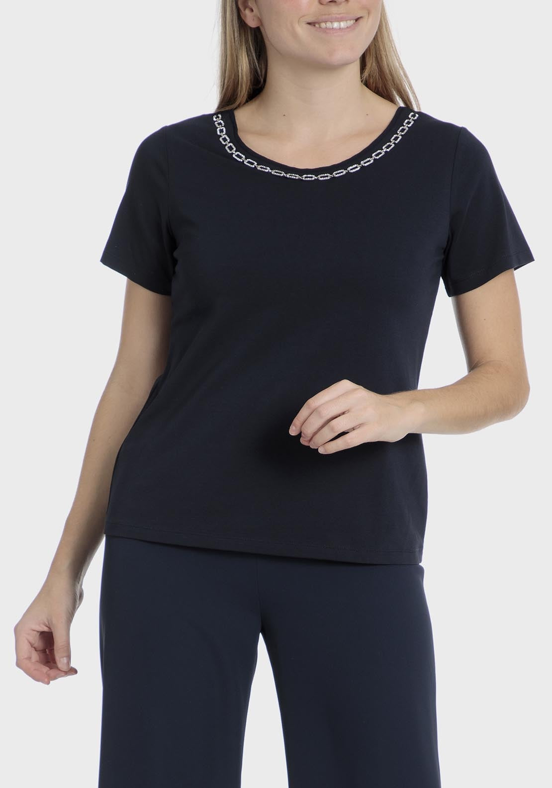 Punt Roma Chain T-Shirt - Blue / Navy 1 Shaws Department Stores