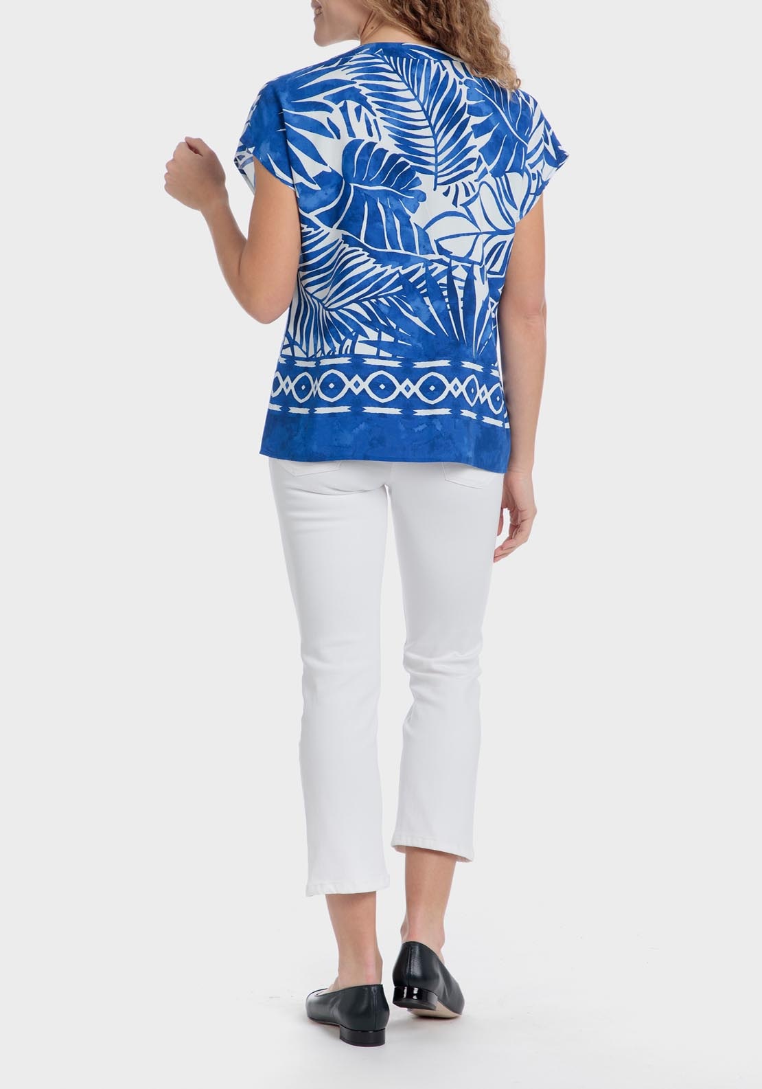 Punt Roma Tropical Print T-Shirt - Blue 4 Shaws Department Stores