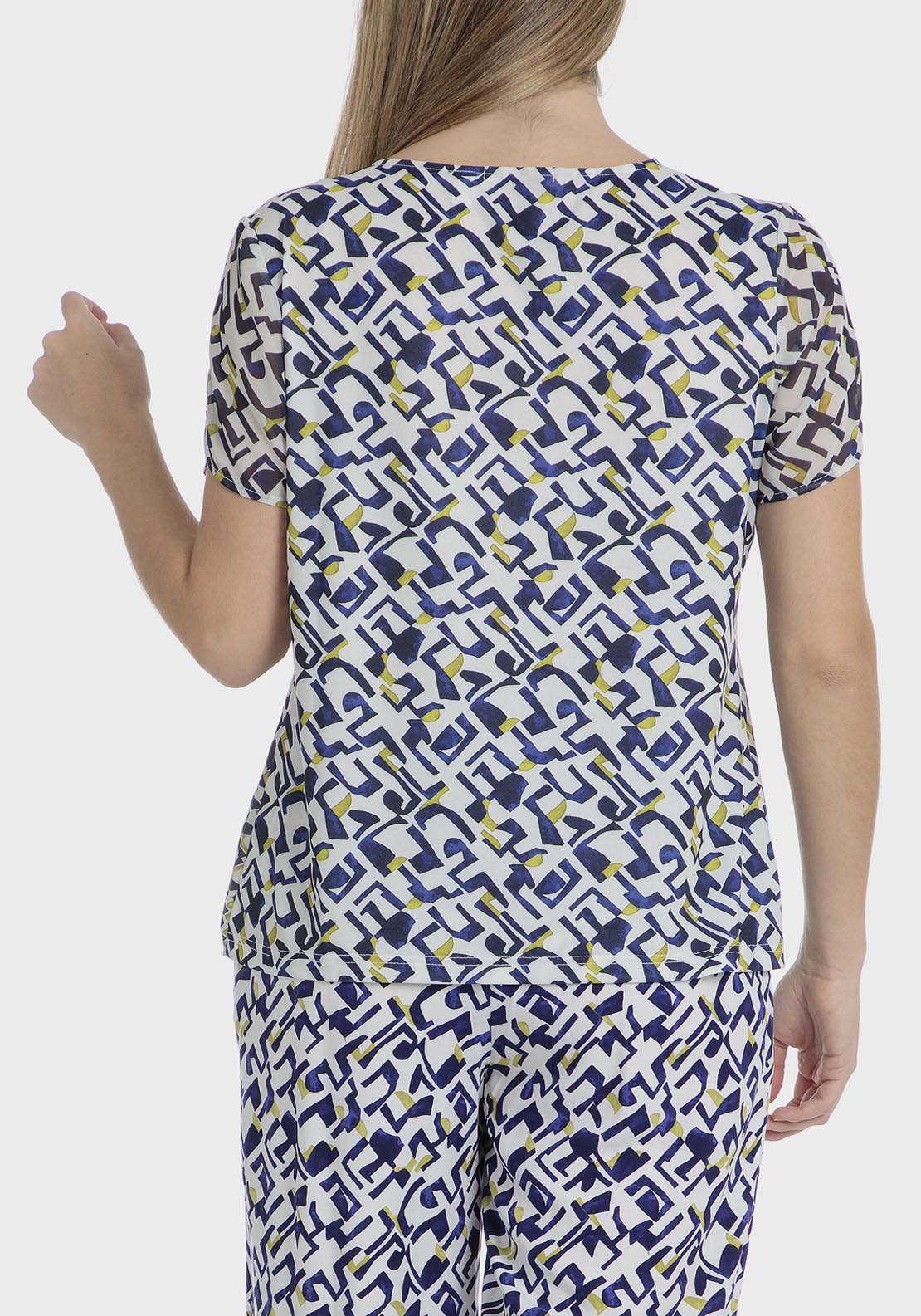 Punt Roma Printed T-Shirt - Blue 2 Shaws Department Stores