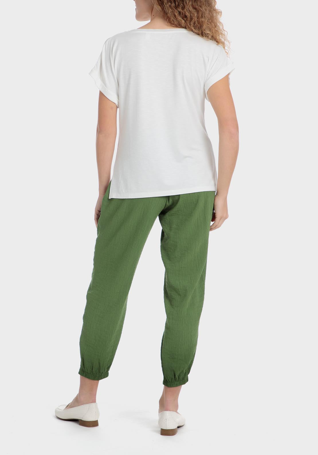 Punt Roma Rhinestone Printed T-Shirt - White 4 Shaws Department Stores