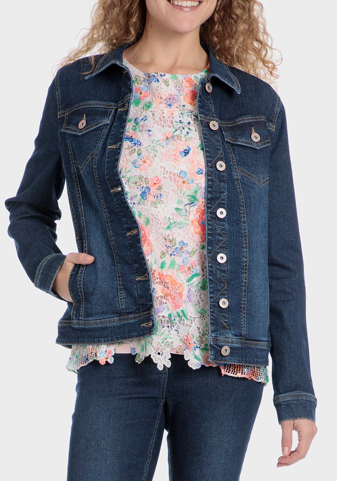 Punt Roma Denim jacket - Blue 1 Shaws Department Stores