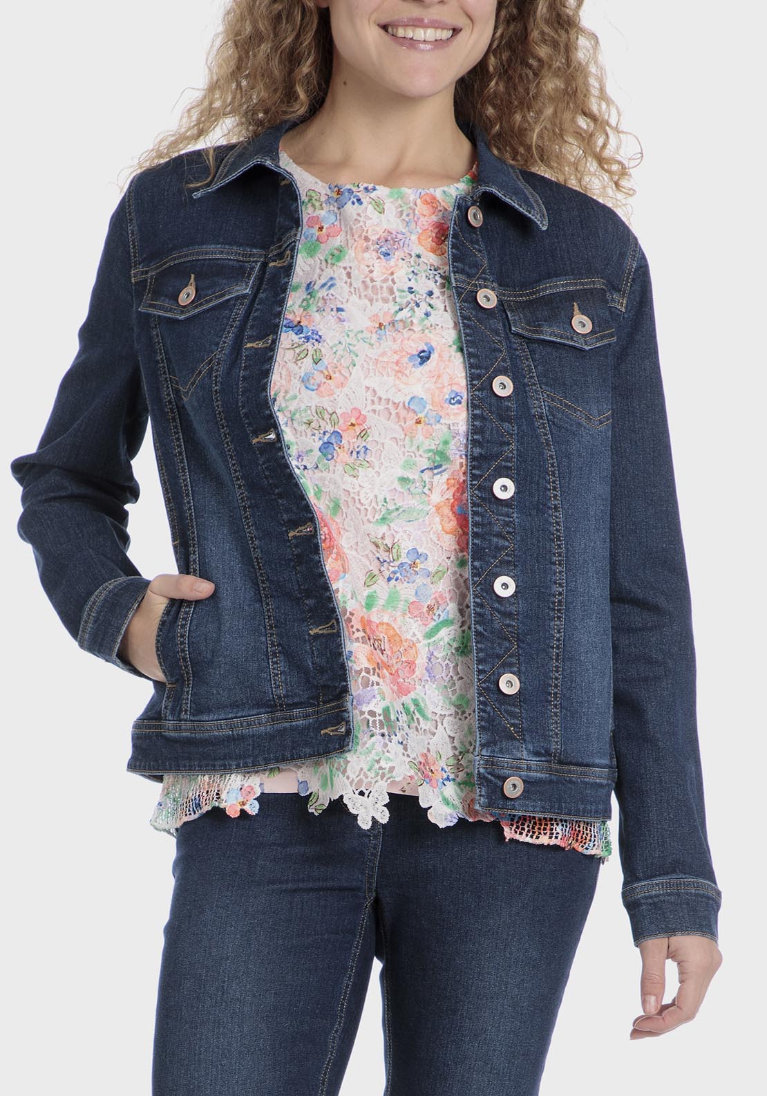 Punt Roma Denim jacket - Blue 8 Shaws Department Stores