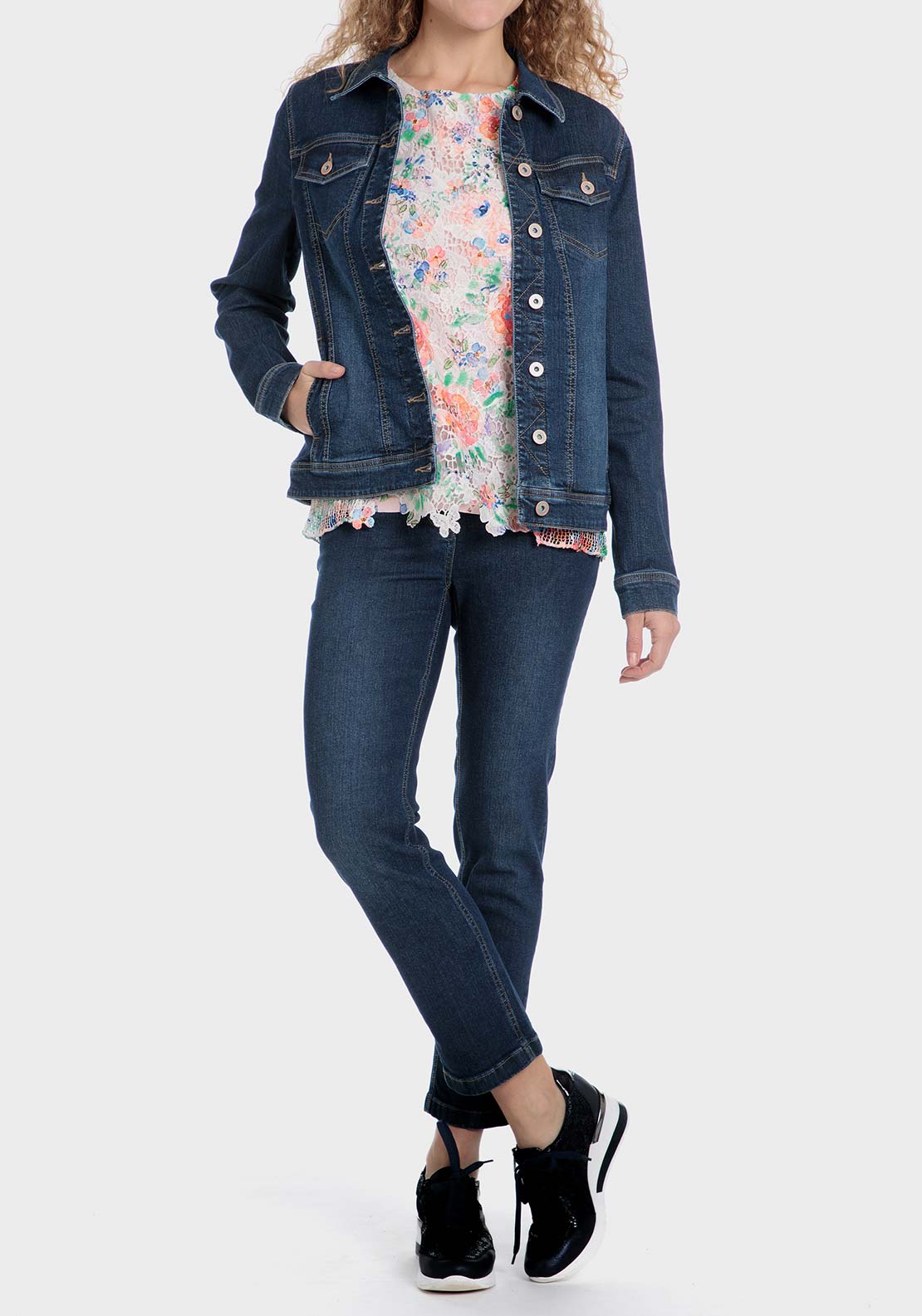 Punt Roma Denim jacket - Blue 3 Shaws Department Stores