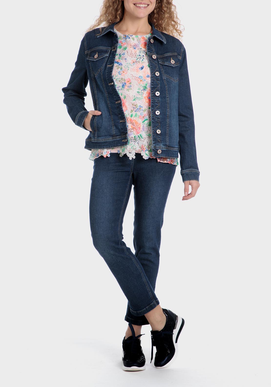 Punt Roma Denim jacket - Blue 7 Shaws Department Stores