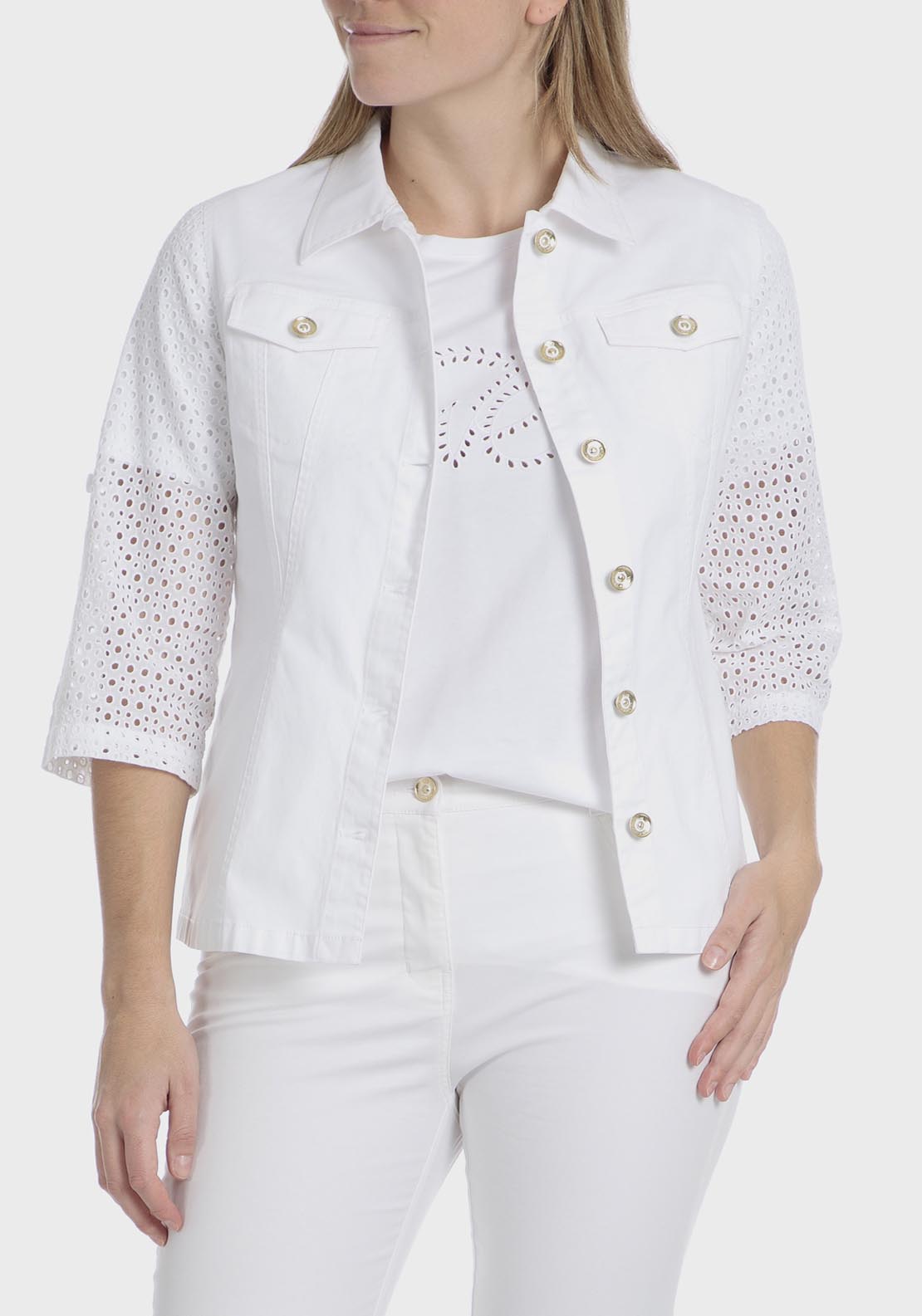 Punt Roma White Jacket - White 1 Shaws Department Stores