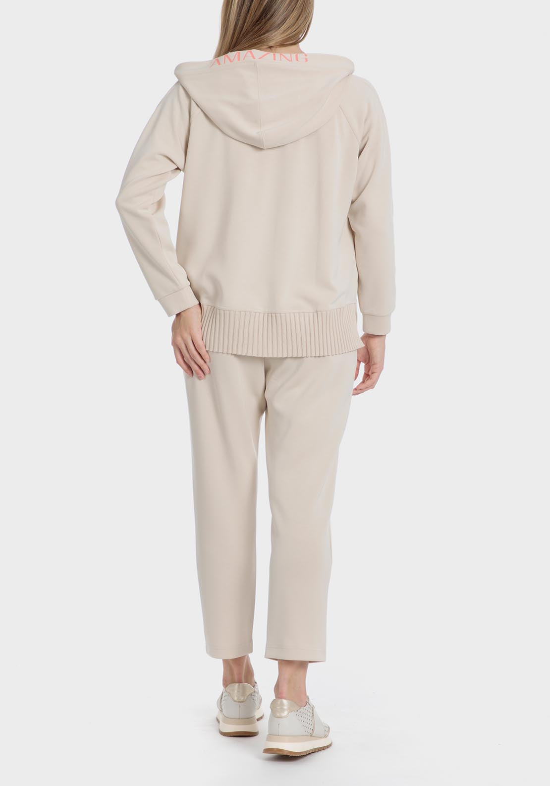 Punt Roma Hooded Sports Jacket - Beige 4 Shaws Department Stores