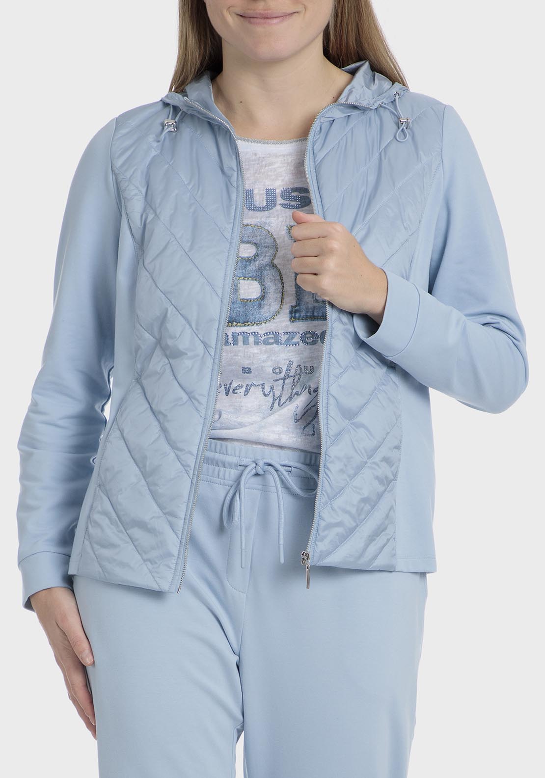 Punt Roma Padded Jacket - Blue 1 Shaws Department Stores