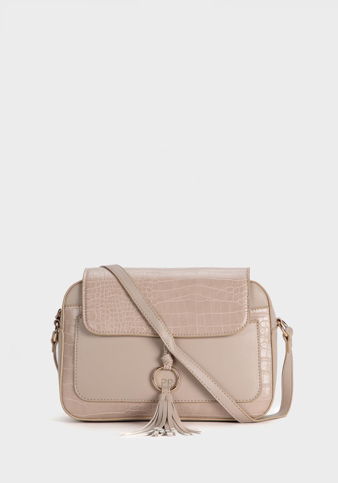 Punt Roma Shoulder Bag - Beige 1 Shaws Department Stores